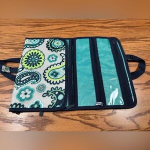 THIRTY ONE Uptown Jewelry Bag Paisley Day Retired Makeup Toiletry Travel